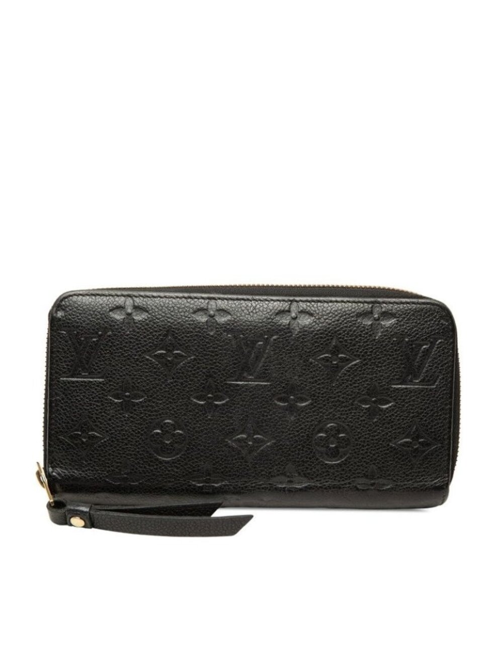 Louis Vuitton Monogram Empreinte Zippy Wallet Noir Black Leather